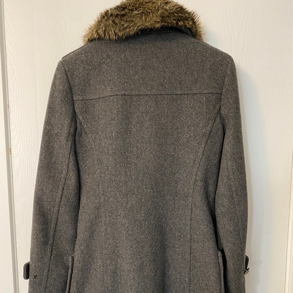 Grey Wool Pea Coat EUC - Picture 12 of 13